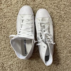 Brand new white converse high tops